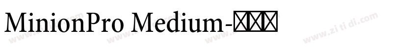 MinionPro Medium字体转换